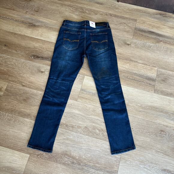 ACE OF DIAMOND Men's Distressed Slim Fit Jeans Size 36X32 In Indigo - Picture 6 of 11